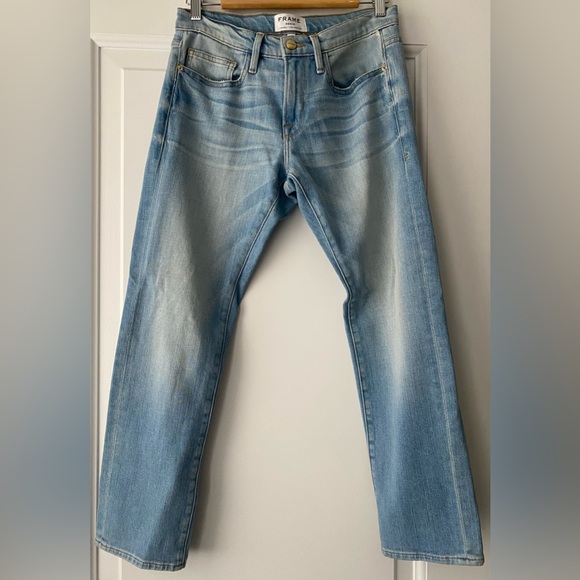 Frame Denim Denim - Frame Denim Light Blue Straight Leg Jeans